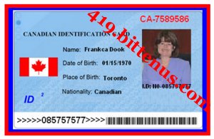 Canadian National I.D Of Mrs.Franka Dook